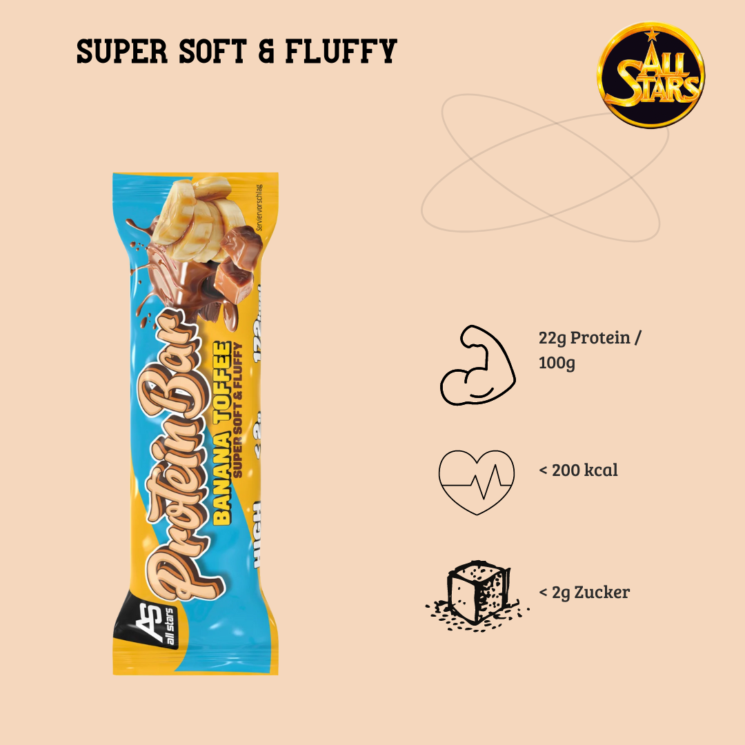 All Stars Protein Bar Banana Toffee Super Soft & Fluffy